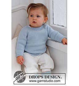 Babytruitje gemaakt van Drops Merino extra fine