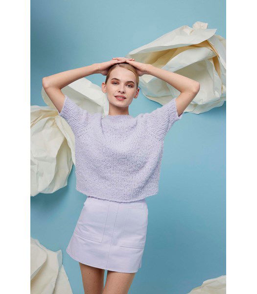 Breipatroon Korte damestrui Trudy met raglanmouwen