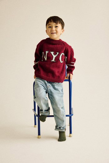 kindertrui Tilio met letters NYC 