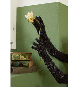 Lange handschoenen met pailletten gemaakt van Lang Yarns Merino 400 lace