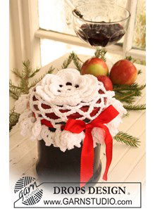 Gehaakte deksel decoratie voor een Kerst cadeau