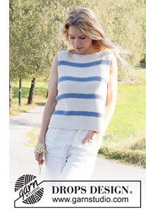 Gestreept mouwloos damestopje