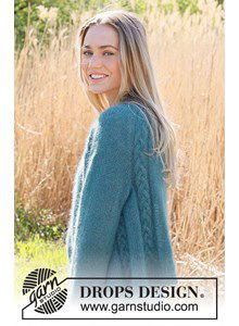 Damesvest met kabelpatroon langs zijnaad en schouderlijn