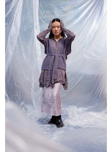 Mouwloos vest met ceintuur