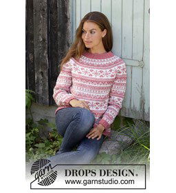 Dames trui gemaakt van Drops Merino extra fine