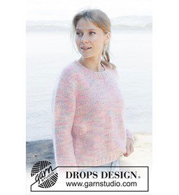 Blushing Rainbow Trui gemaakt van DROPS Fiesta