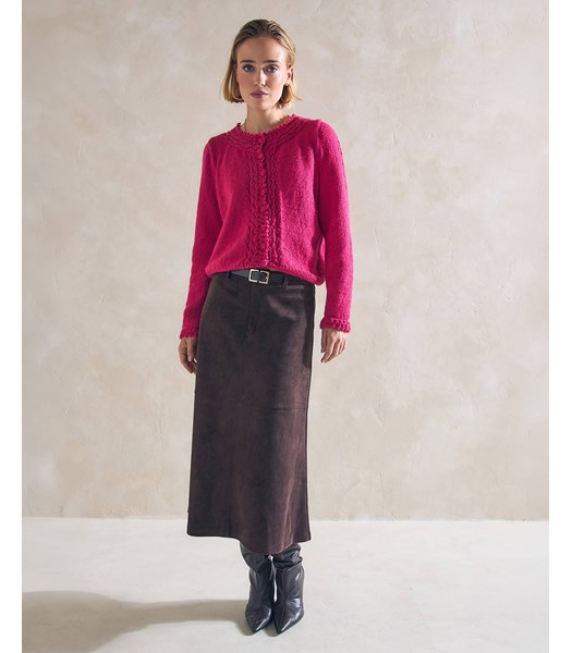Breipatroon damesvest met luxe biezen