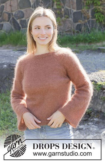 damestrui met raglan en klokmouwen