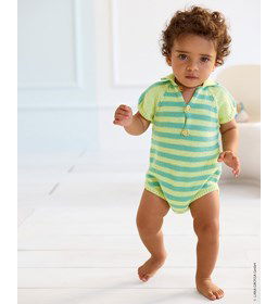 Babypakje met kraag gemaakt van Lana Grossa Cool Wool Baby