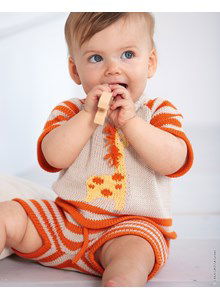 Kort gestreept babybroekje