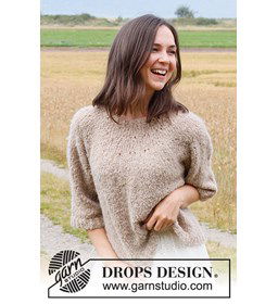 Damestrui gemaakt van DROPS Alpaca Boucle