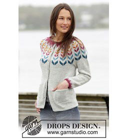 Vest met ronde pas gemaakt van Drops Karisma