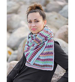 Sjaal Silence Scarf gemaakt van Scheepjes Alpaca Rhythm