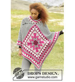 Poncho Desert Star gemaakt van Drops Snow - Eskimo