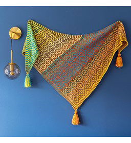 Omslagdoek met kleurenspel