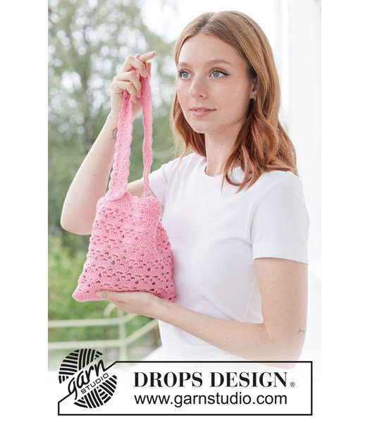 Haakpatroon Zomerse gehaakte tas met waaierpatroon in katoen