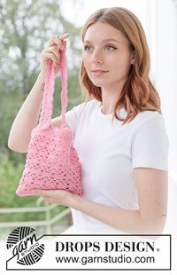 Zomerse gehaakte tas met waaierpatroon in katoen