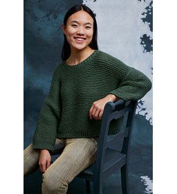 Rechte en wijde damestrui gemaakt van Lang Yarns Venus