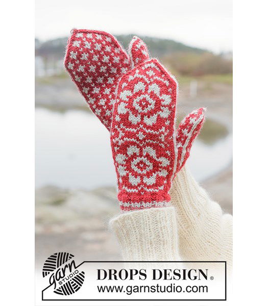 Breipatroon Festive Nordic Mittens