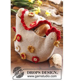 Mand in de vorm van een kip gemaakt van Drops Nepal