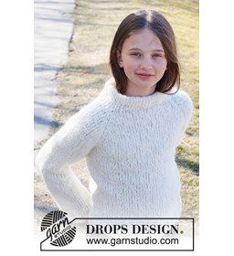 Meisjes trui gemaakt van rondbreinaald nr 6