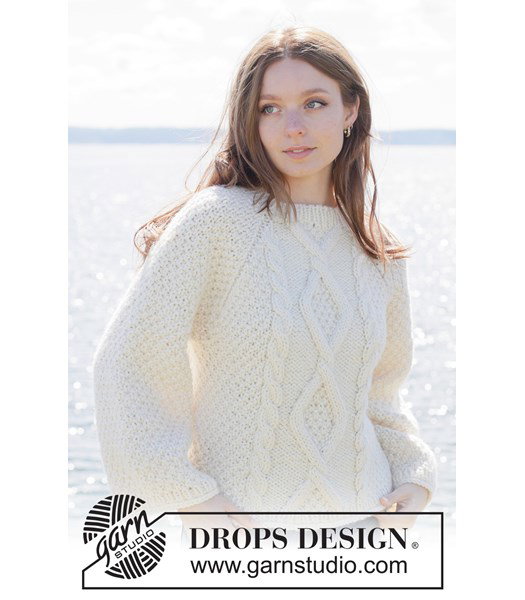 Breipatroon damestrui met raglan en kabels