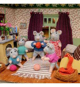 De muizenhuis familie gemaakt van Handwerk accesoires