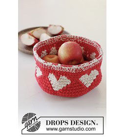 Hartenmandje gemaakt van Drops Paris