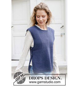 Blue Night Vest gemaakt van Drops Lima