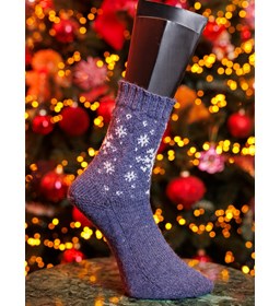 Falling Snowflakes kerstsokken gemaakt van Lang Yarns Jawoll