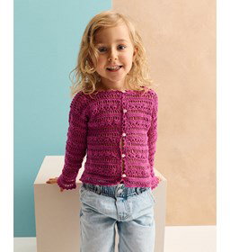 kindervest in openhaakwerk gemaakt van Handwerk accesoires