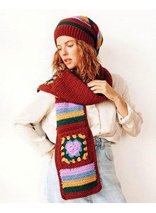 Geblokte en gestreepte sjaal