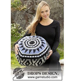 Poef Inti gemaakt van Drops Snow - Eskimo