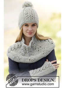 Gebreide muts, halswarmer en polswarmers