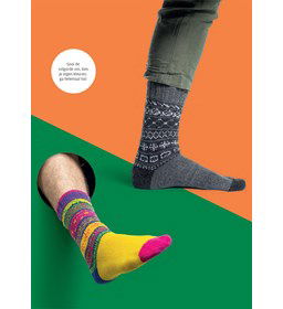 Mix en match sokken gekleurd gemaakt van Lang Yarns Jawoll