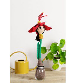 Decoratie Amaryllis Girl  gemaakt van Sluitingen - Sieraden benodigdheden