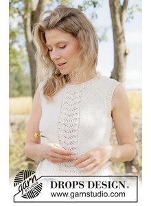 Luchtige gebreide top met elegant golfpatroon