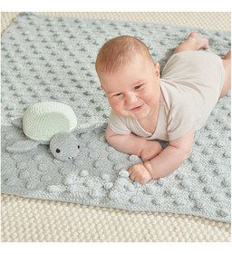 Gehaakte deken met noppen gemaakt van Rico Creative Chenillove