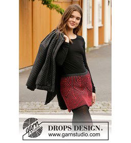 Damesrokje gemaakt van Drops Merino extra fine