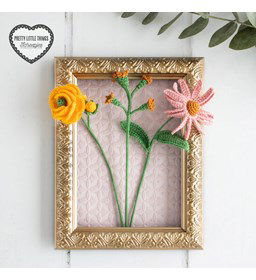 Bloemsierkunst Crochet Wildflower Bouquet gemaakt van Scheepjes Maxi Sweet Treat