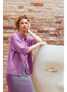 Damesvest Art Walk met driekwart mouwen en ronde hals