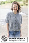 Breipatroon Misty Stone Cardigan van andere kant