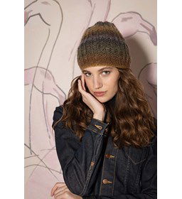 Geribbelde muts gemaakt van Lang Yarns Orion