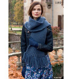 Sjaal gemaakt van Lang Yarns Cashmere Light