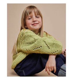 Meisjesvest gemaakt van Phildar Phil nuage