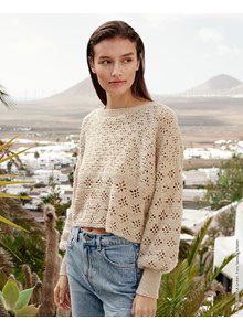 Damestrui met gaatjespatroon gehaakt