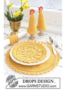 placemat, eierwarmer en servetring 