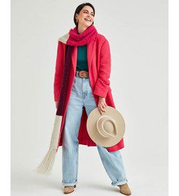 Lange meerkleurige sjaal gemaakt van Phildar Phil Beaugency