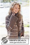 Breipatroon Damesvest Afternoon Coffee Cardigan van andere kant