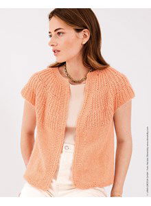 Damesvest met korte vlindermouwen